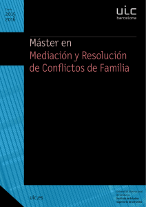 Máster en Mediación y Resolución de Conflictos de Familia