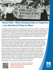 NiÃ±os Desaparecidos en Argentina y Las Abuelas de Plaza de Mayo