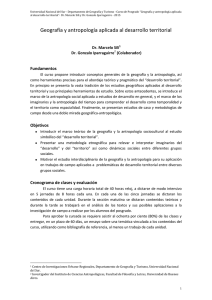 Geografía y antropología aplicada al desarrollo territorial