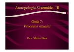 Antropología Sistemática III Guía 7: Procesos rituales