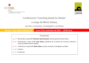 Invitación conferencia Mario Saban