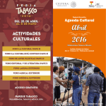 Agenda Cultural Abril 2016 - Instituto Estatal de Cultura