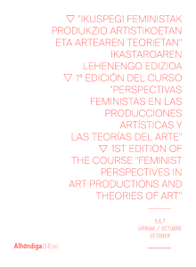 Course / Curso / Ikastaroa / Feminist perspectives in art