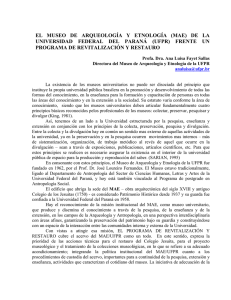 EL MUSEO DE ARQUEOLOGA Y ETNOLOGA (MAE) DE LA