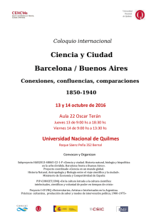 Ciencia y Ciudad Barcelona / Buenos Aires
