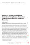 Skarbun, F. 2011 Variability in lithic technology strategies of early