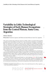 Skarbun, F. 2011 Variability in lithic technology strategies of early