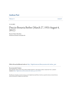 Duccio Bonavia Berber (March 27, 1935