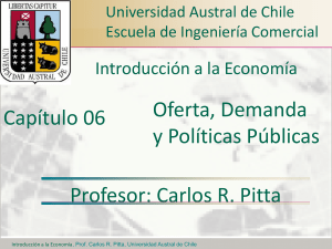 Oferta, Demanda y Políticas Públicas Profesor: Carlos R. Pitta