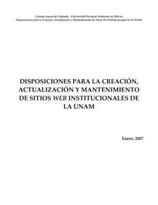 Sitios Web Institucionales de la UNAM