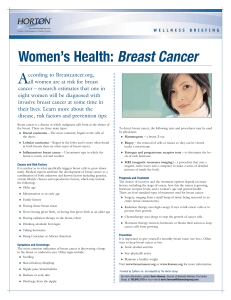 Women`s Health: Breast Cancer