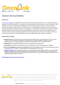 Cáncer de la próstata