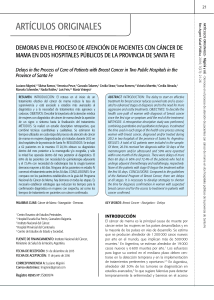 Demoras en el proceso de atención de pacientes con cáncer de