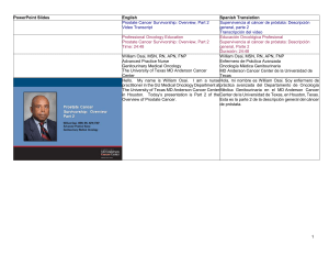 1 PowerPoint Slides English Spanish Translation Prostate Cancer