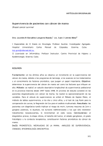 Supervivencia de pacientes con cáncer de mama