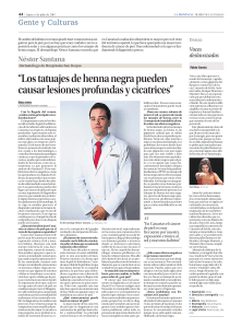 &ldquo;Los tatuajes de henna negra pueden causar lesiones profundas y