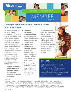 Consejos para controlar el estr&eacute;s durante las vacaciones