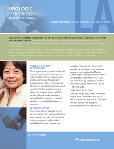 urologic oncology - Kaiser Permanente