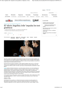 El `efecto Angelina Jolie` impulsa los test genéticos | Empresas