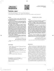 Nutrición y cáncer