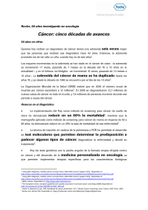 Cáncer: cinco décadas de avances