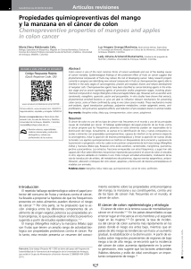 Propiedades quimiopreventivas del mango y la manzana en el