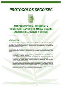 Anticoncepción Hormonal y riesgo de Cáncer de Mama, Ovario