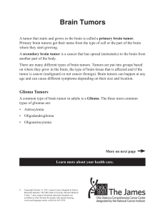 Brain Tumors - Pages - Patient Education
