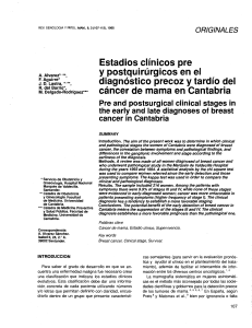 Estadios clínicos pre y postquirúrgicos en el diagnóstico