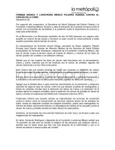 FORMAN SEDESA Y LIVESTRONG MÉXICO PULSERA HUMANA