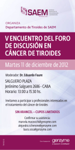 v encuentro del foro de discusión en cáncer de tiroides