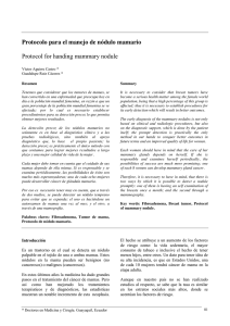 Protocolo para el manejo de nódulo mamario Protocol for handing