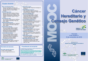 Folleto C&aacute;ncer Hereditario y Consejo Gen&eacute;tico