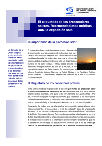 Descargar Bolet&iacute;n sobre Consejos ante la exposici&oacute;n solar