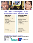 Free! Colon Screening and Lecture