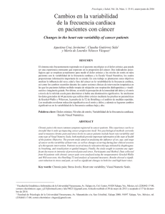 Cambios en la variabilidad de la frecuencia cardiaca en pacientes