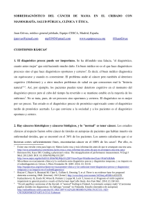 SOBREDIAGNÓSTICO DEL CÁNCER DE MAMA EN EL CRIBADO