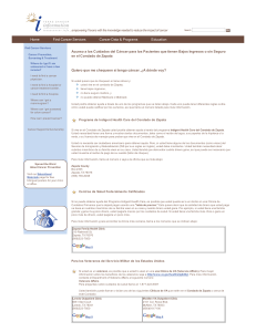 Accesso a los Cuidados del Cancer para los Pacientes que tienen