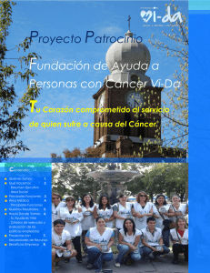 Proyecto Patrocinio Fundación de Ayuda a Personas con Cáncer Vi