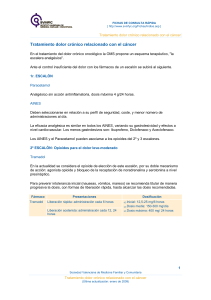 Tratamiento dolor cr&oacute;nico relacionado con el c&aacute;ncer