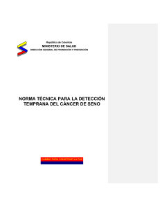 norma técnica para la detección temprana del cáncer de seno
