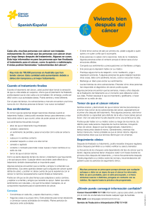 Viviendo bien después del cáncer