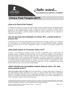 Clínica Post-Terapia (ACT) - St. Jude Children`s Research Hospital