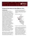 Programa Comunitario de Salud Mamaria, Perú