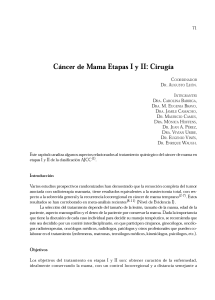Cáncer de Mama Etapas I y II: Cirugía