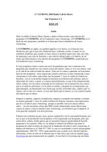 LIVESTRONG 2009 Radio Call-In Shows San Francisco, CA KIQI