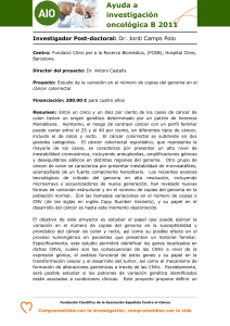 Estudio de la variación en el número de copias del genoma en el