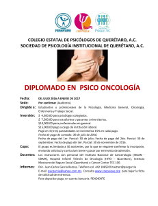 Diplomado en Psico-oncología 2016 COEPSIQUE