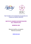 Memoria del ICIC 2004 para la Red de Centros de Cáncer