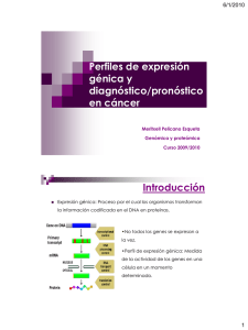 Perfiles de expresión génica y diagnóstico/pronóstico en cáncer